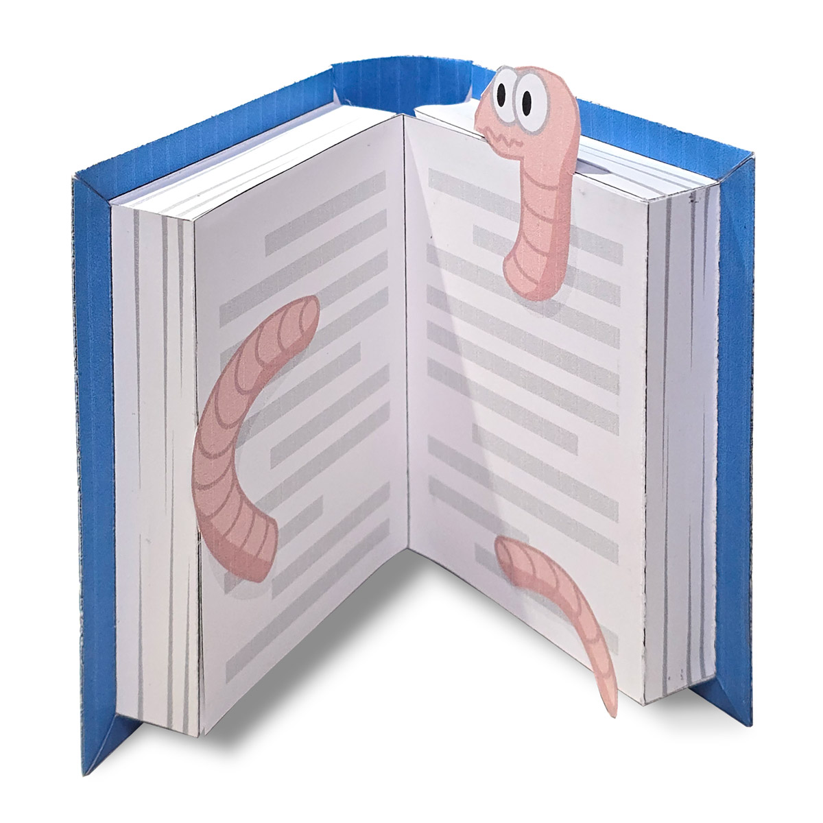 Book Worm free printable paper model
