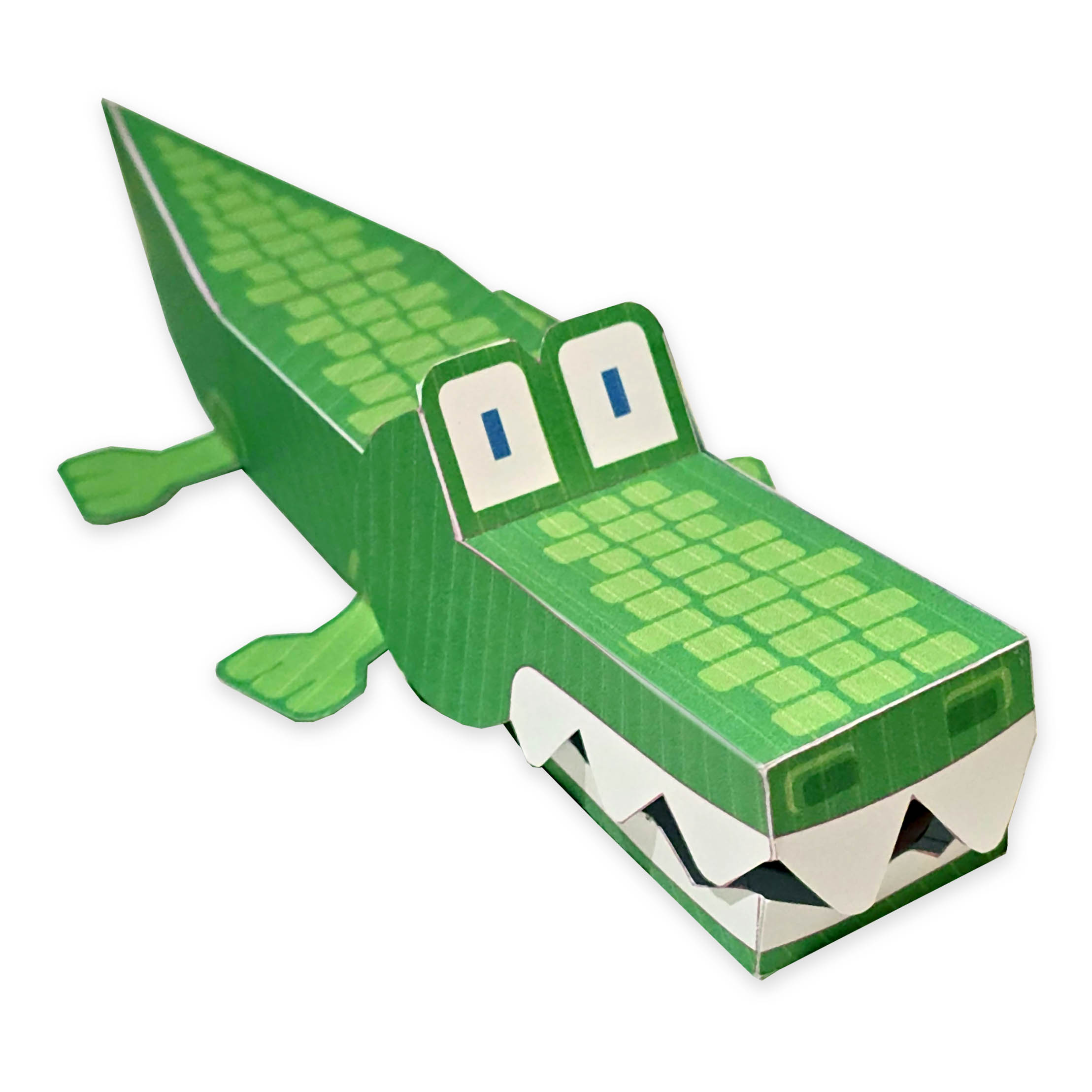 Crocodile free printable paper model