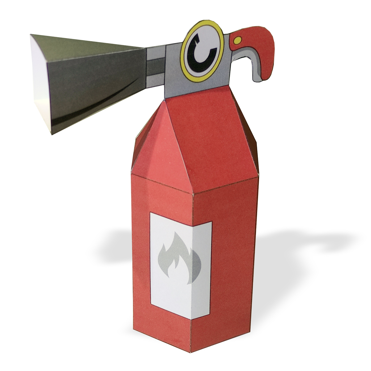 Fire Extinguisher free printable paper model