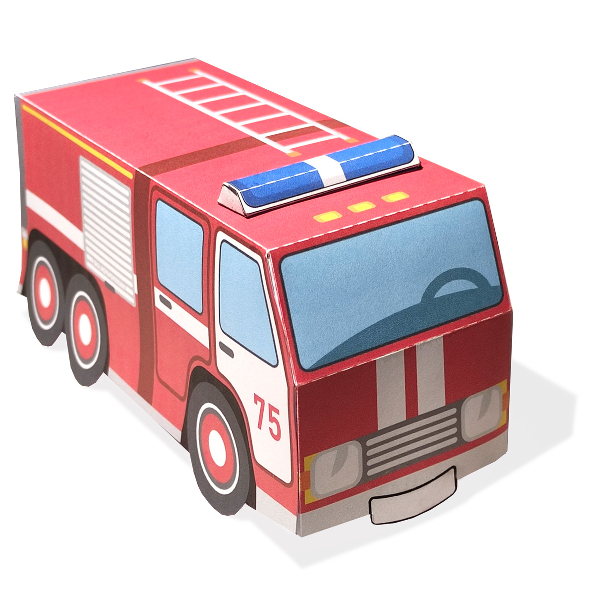 Fire truck free printable paper model