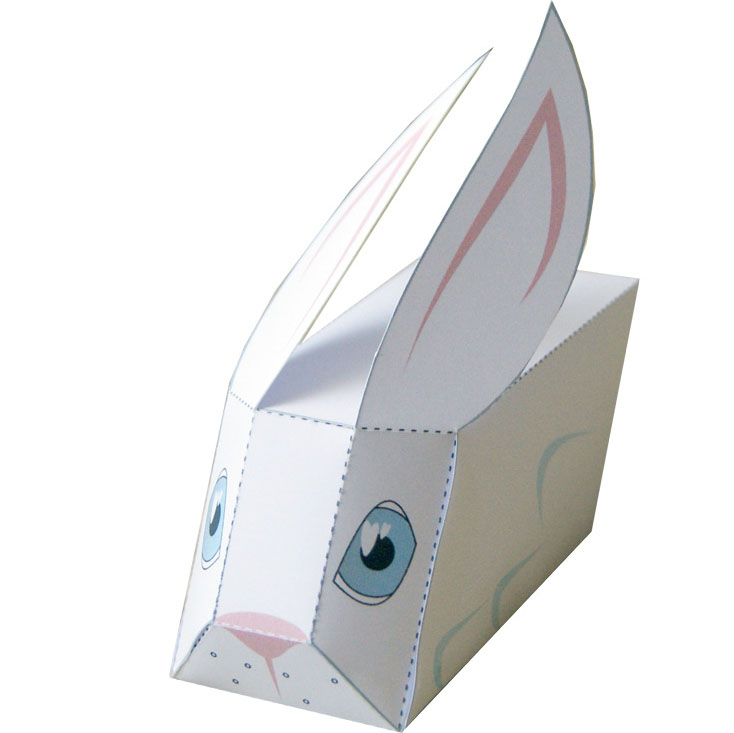 Hare free printable paper model
