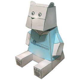 Bear free printable paper model