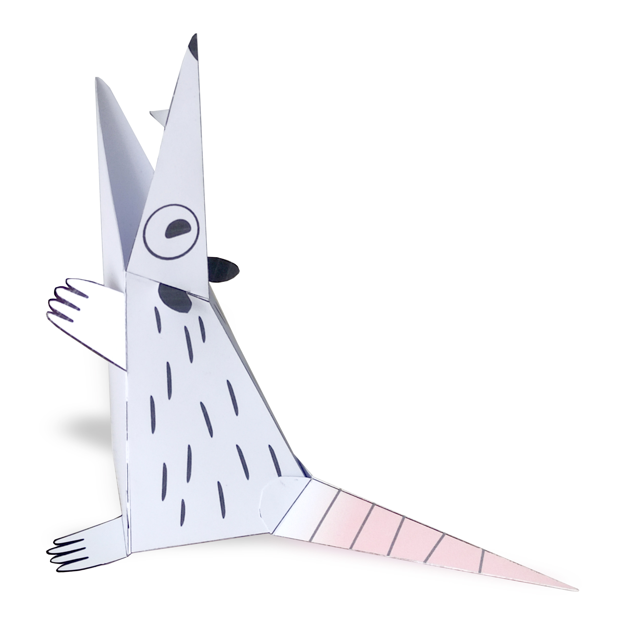 Possum free printable paper model