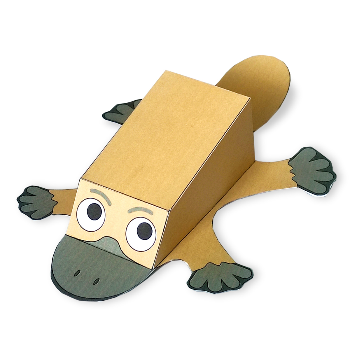 Platypus free printable paper model