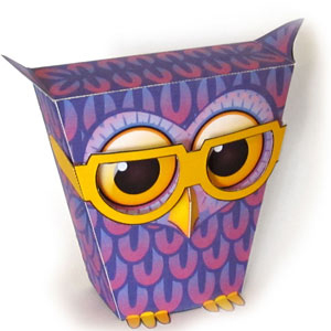 Owl free printable paper model