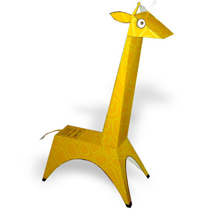 Giraffe free printable paper model