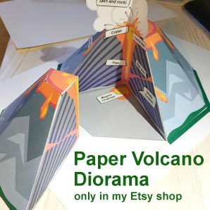 Paper volcano school project
